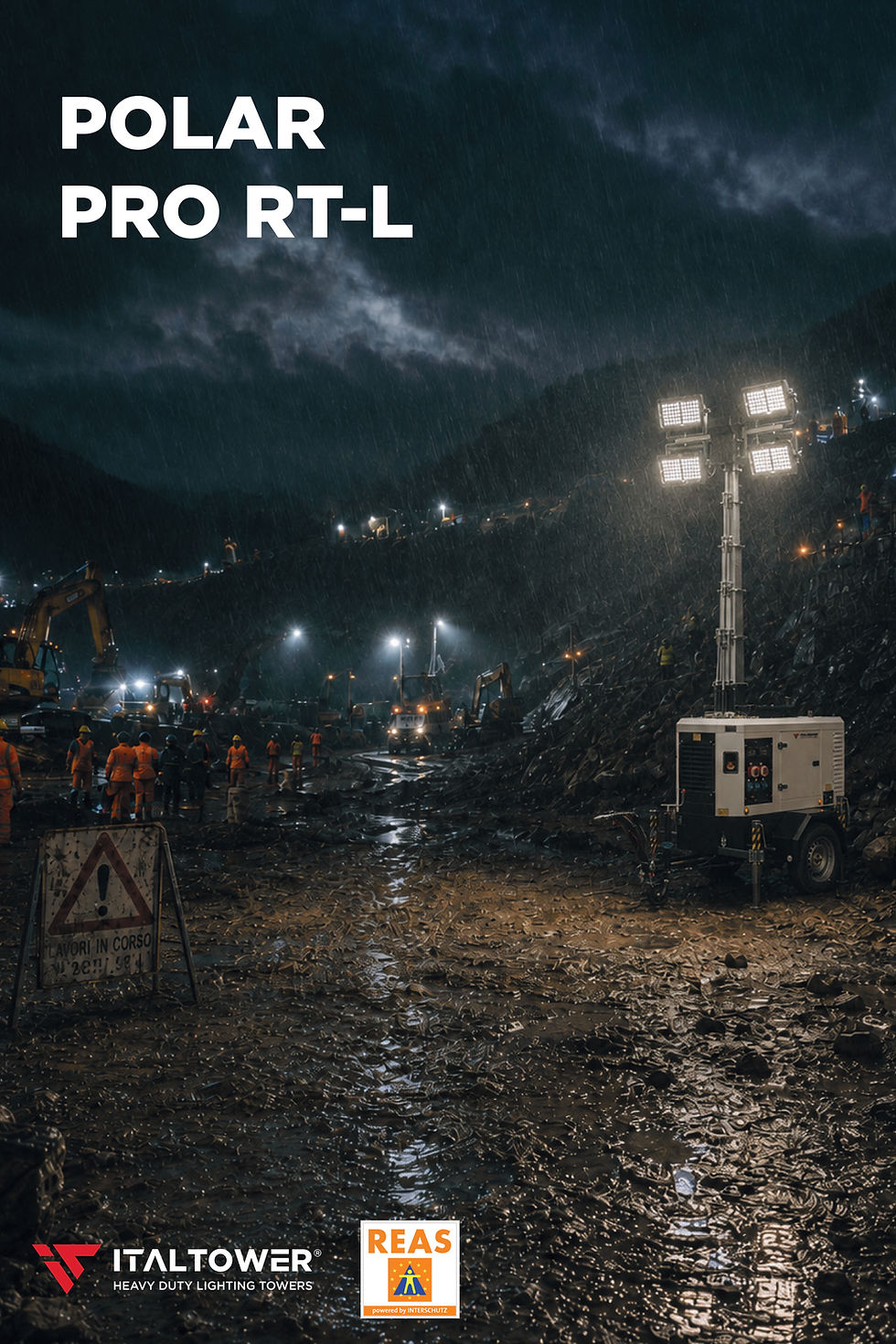 Torre faro POLAR PRO RT-L di Italtower presente alla fiera REAS 2026