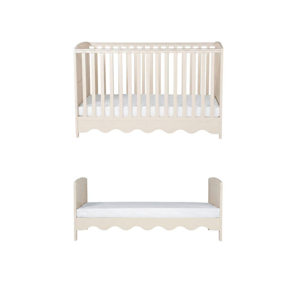 Thumbnail: Bebe & Beyond Dancer Cot Bed & Changing Unit Cashmere Set