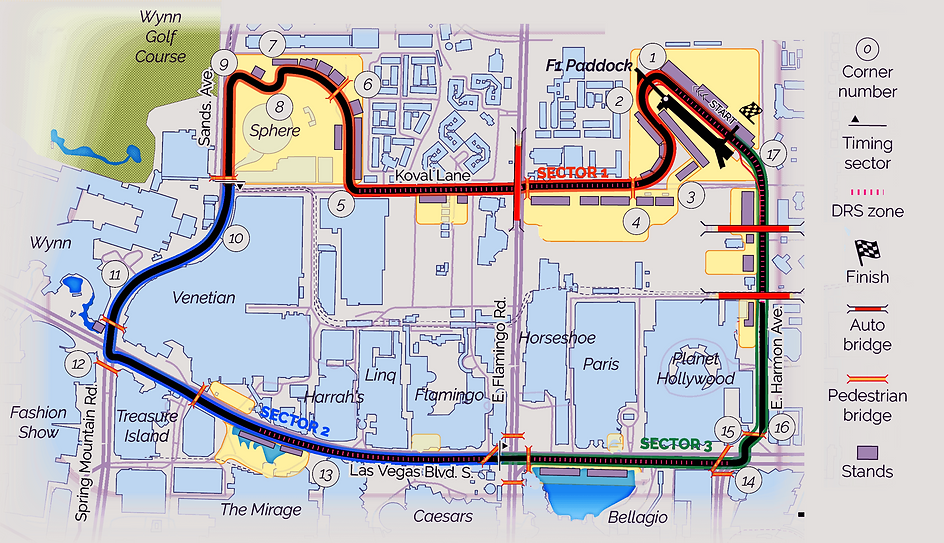Formula 1 Las Vegas Track Route