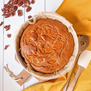 Torta di zucca e noci con crema alla zucca