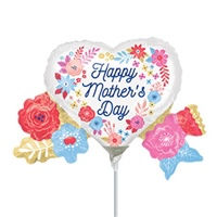 14 inch Happy Mother's Day Artful Floral Foil Balloon