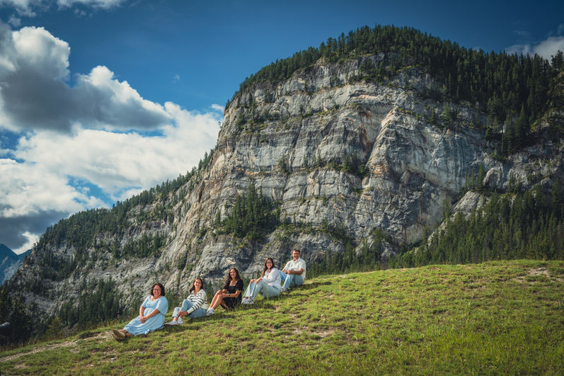 Family Portrait Banff Tunnel Mountain Reservoir