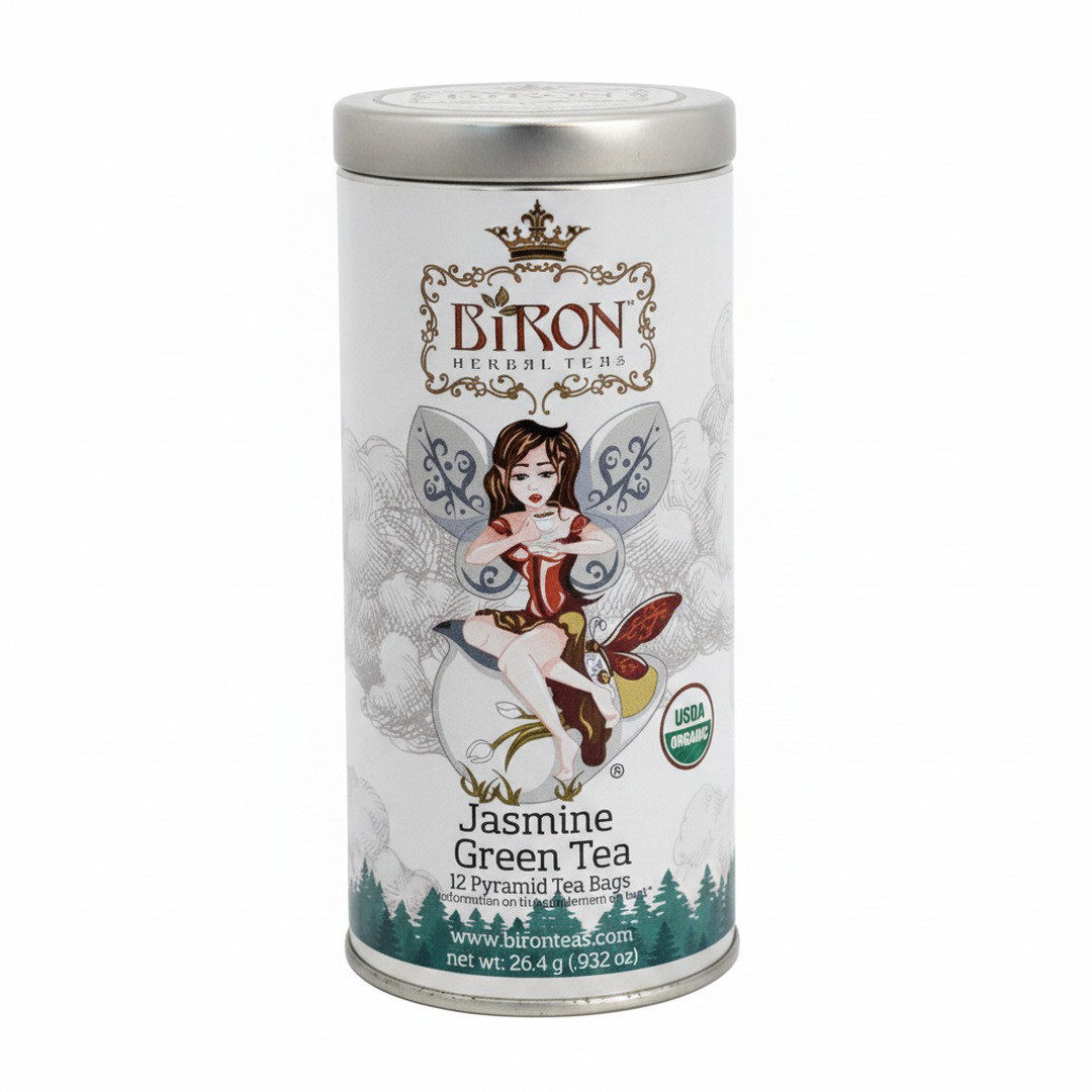 Jamsine Gree Tea - 12 Biodegradable Pyramid Sachets