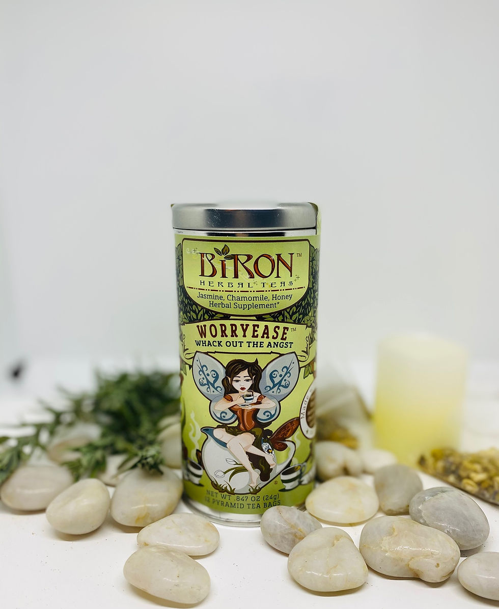 Thumbnail: Worryease Herbal Tea Tin - 12 Biodegradable Pyramid Sachets