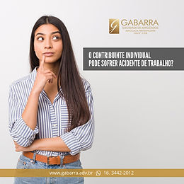 O contribuinte individual pode sofrer acidente de trabalho?