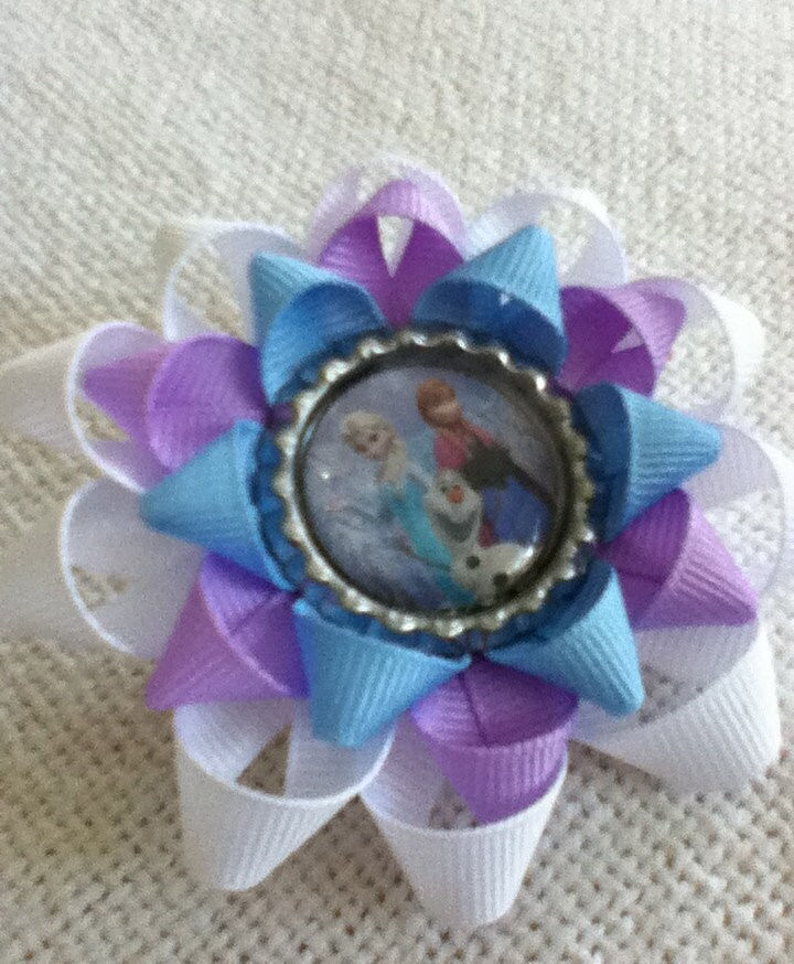 Thumbnail: Frozen ~Elsa, Anna, Olaf ~ Hair Bow