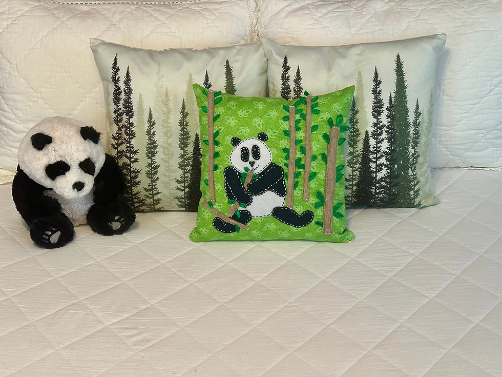 Thumbnail: Panda Textile Throw Pillowcase