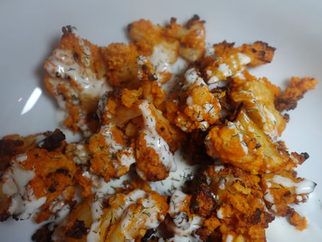 Garlic Parm Buffalo Cauliflower