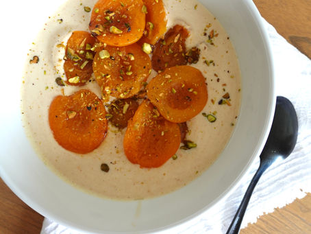 Roasted Apricots over Almond Yogurt