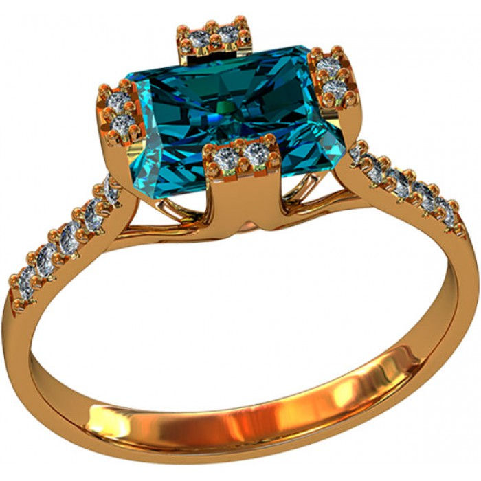 Pierścionek złoty z cyrkoniami JM 212 240