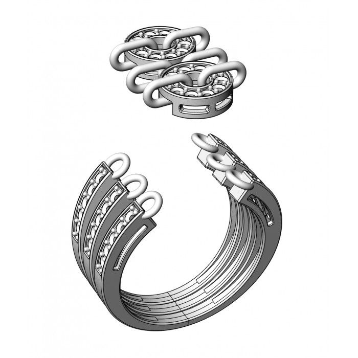 Miniatura: Pierścionek złoty z cyrkoniami JM  211 420