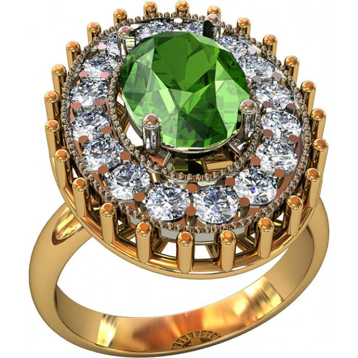 Pierścionek złoty z cyrkoniami JM 111 150