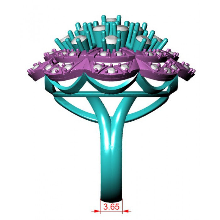 Miniatura: Pierścionek złoty z cyrkoniami JM 006 190