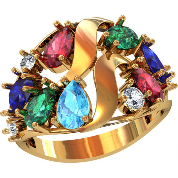 Pierścionek złoty z cyrkoniami JM 112 160