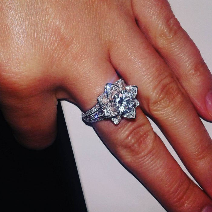 Miniatura: Pierścionek złoty z cyrkoniami JM 110 750