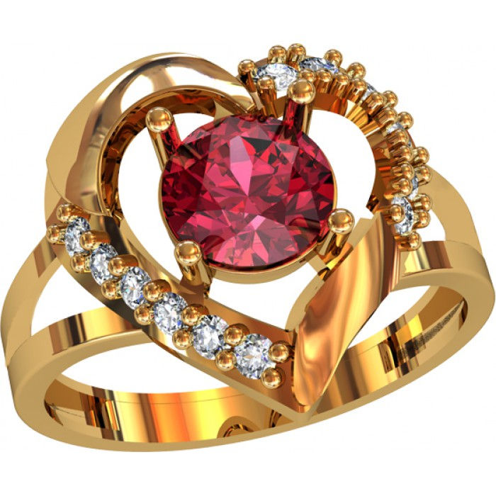 Pierścionek złoty z cyrkoniami JM 111 870