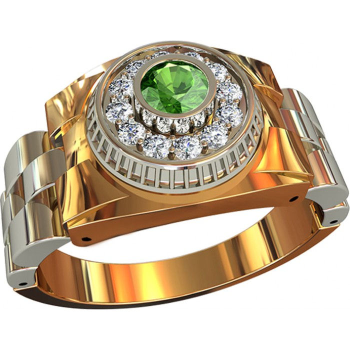 Sygnet złoty z cyrkoniami JM 700 300