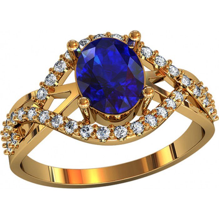 Pierścionek złoty z cyrkoniami JM 111 210