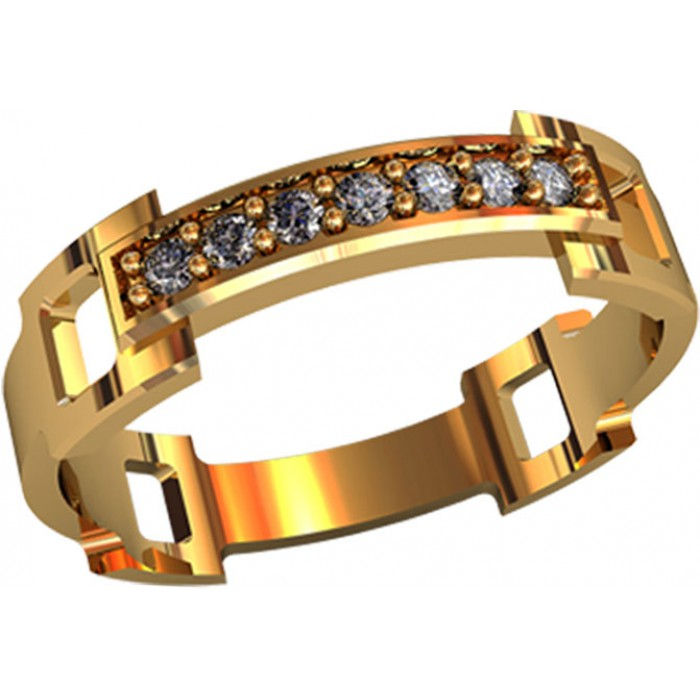 Pierścionek złoty z cyrkoniami JM 210 600