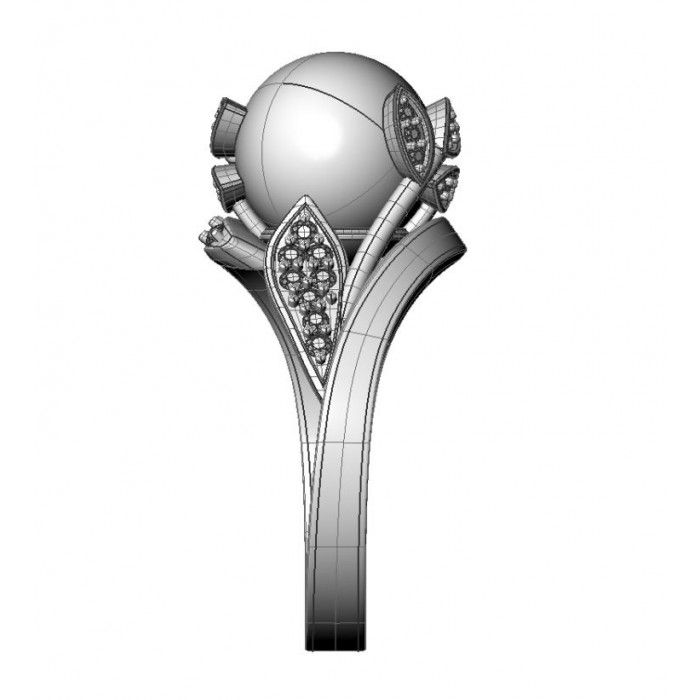 Прев'ю: Золота каблучка з цирконами JM 113 210