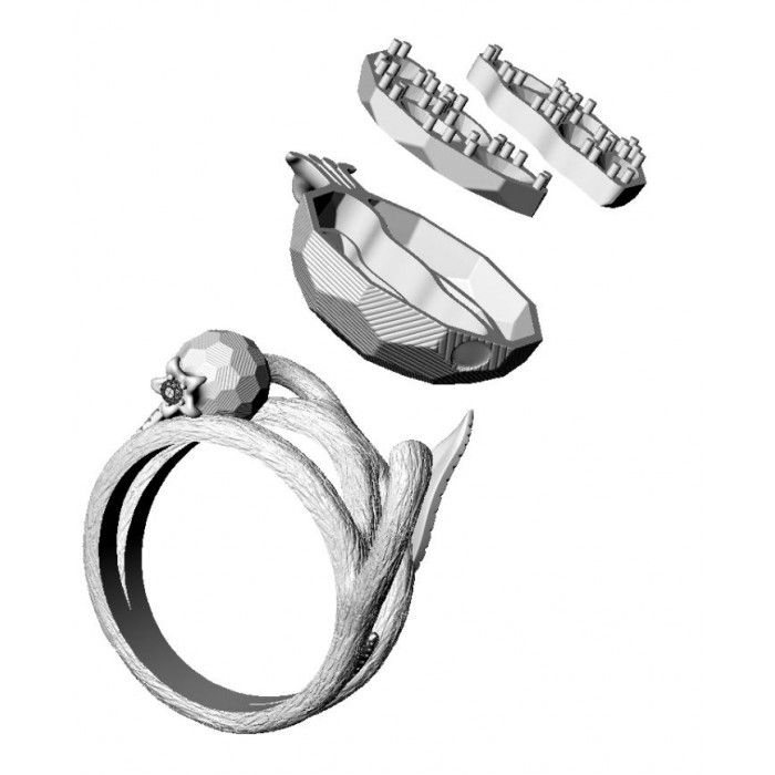 Прев'ю: Золота каблучка з цирконіями JM 214 350
