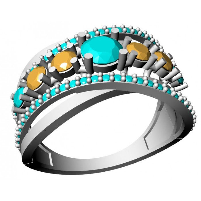 Прев'ю: Pierścionek złoty z cyrkoniami JM  213 840