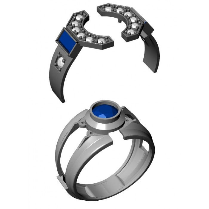 Miniatura: Sygnet złoty z cyrkoniami JM 701 350