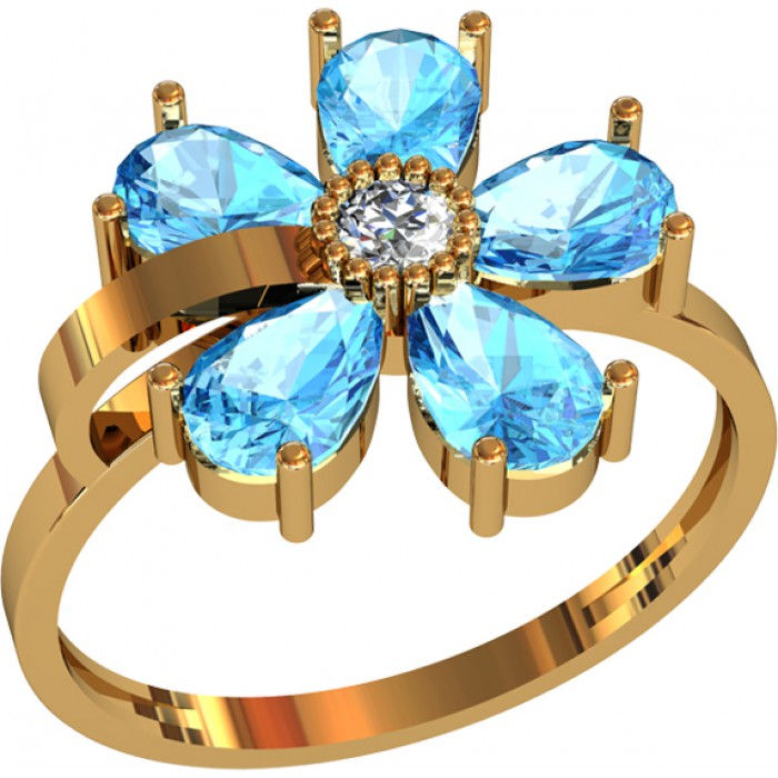 Pierścionek złoty z cyrkoniami JM 111 960