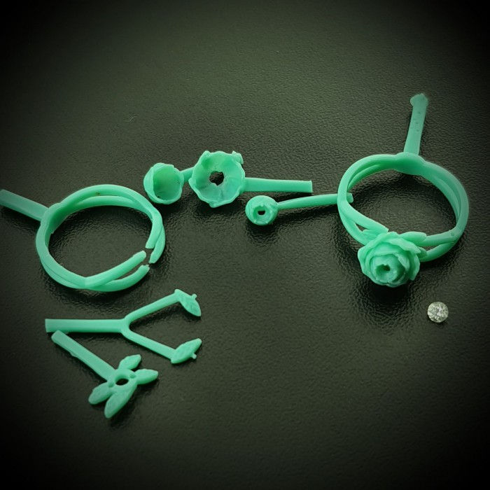 Miniatura: Pierścionek złoty z cyrkoniami JM  214 330