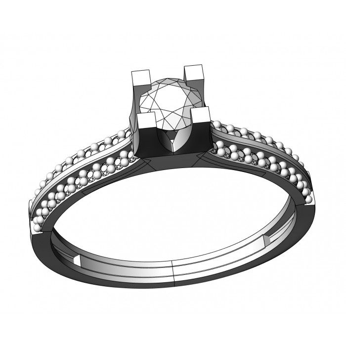 Miniatura: Pierścionek złoty z cyrkoniami JM  213 470