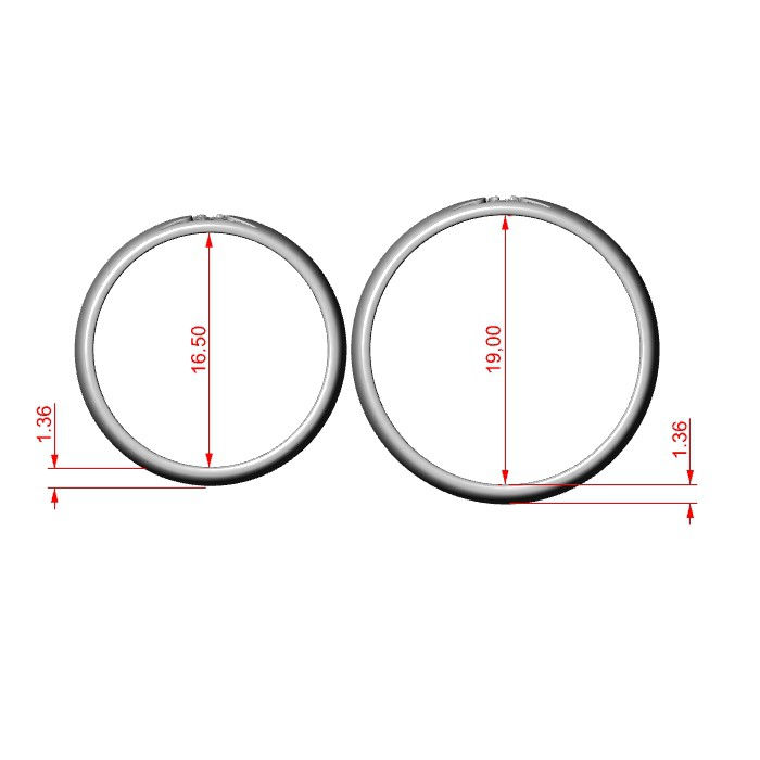 Miniatura: Obrączka ślubna JM 801 170