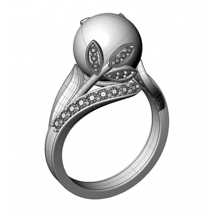 Прев'ю: Золота каблучка з цирконами JM 113 210