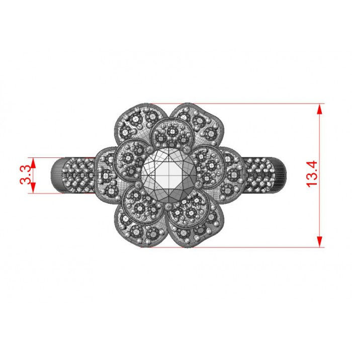 Прев'ю: Золота каблучка з цирконіями JM 113 240
