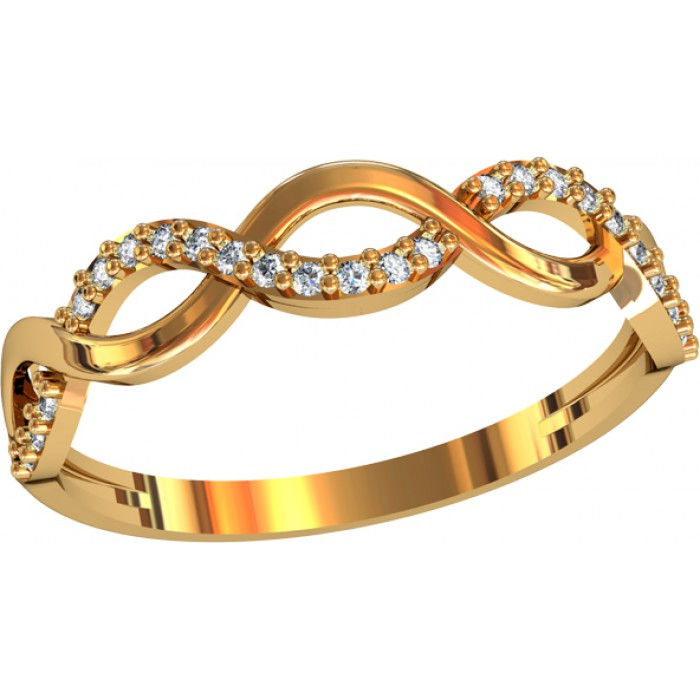 Pierścionek złoty z cyrkoniami JM 213 830
