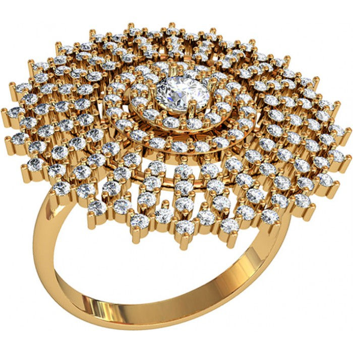 Pierścionek złoty z cyrkoniami JM 110 910