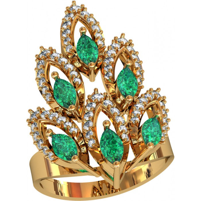 Pierścionek złoty z cyrkoniami JM 112 310