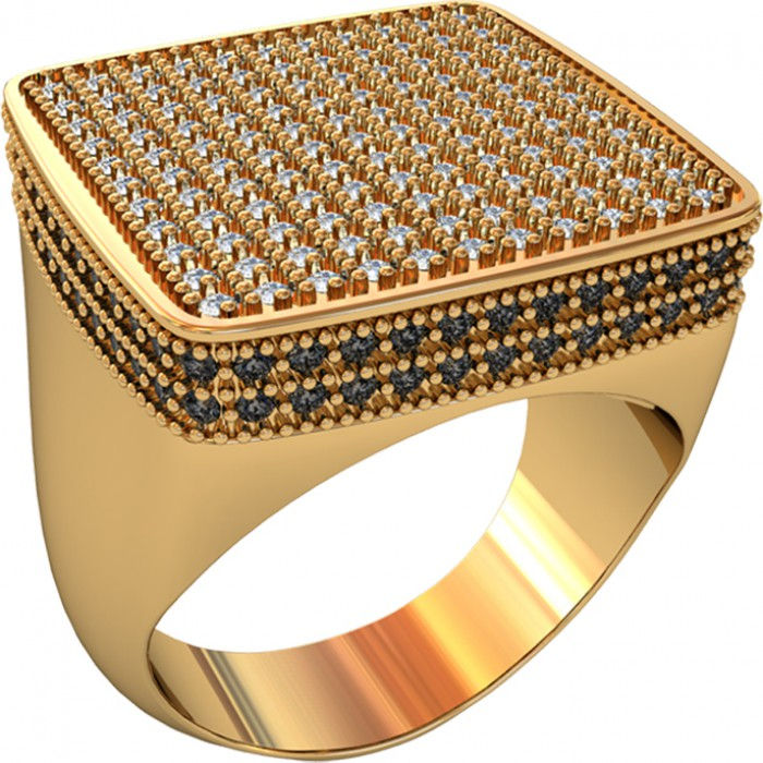 Sygnet złoty z cyrkoniami JM 701 270