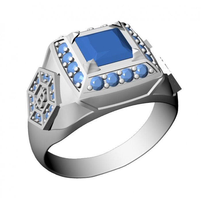 Miniatura: Sygnet złoty z cyrkoniami JM 701 120