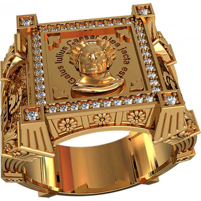 Sygnet złoty z cyrkoniami JM 700 440