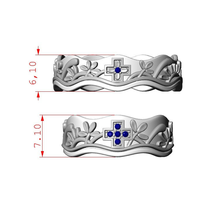 Miniatura: Obrączka ślubna JM 800 280