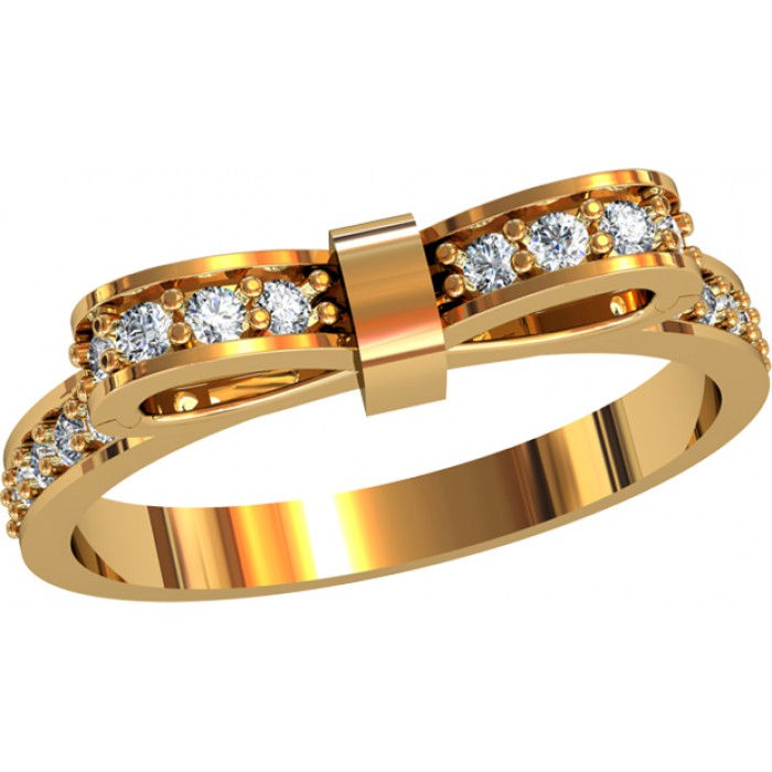 Pierścionek złoty z cyrkoniami JM 112 770