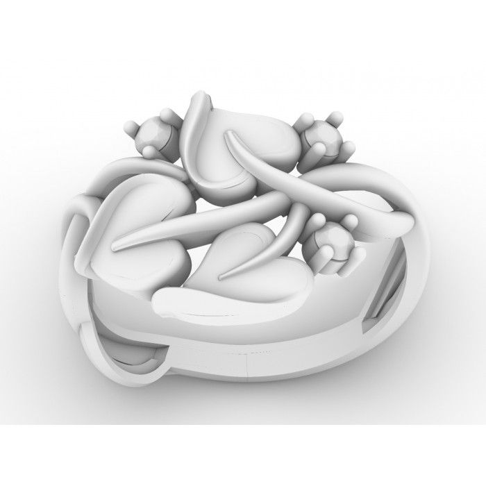 Прев'ю: Каблучка золота з цирконіями JM 112 490
