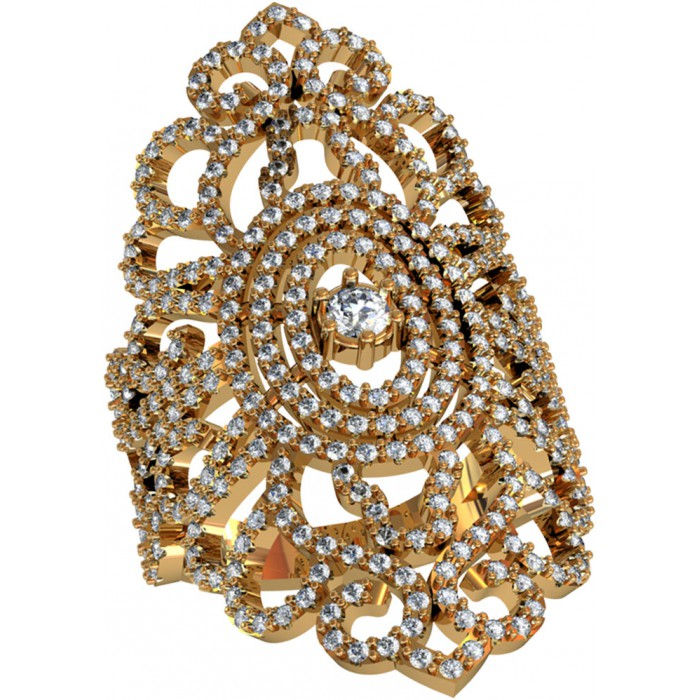 Pierścionek złoty z cyrkoniami JM 110 560