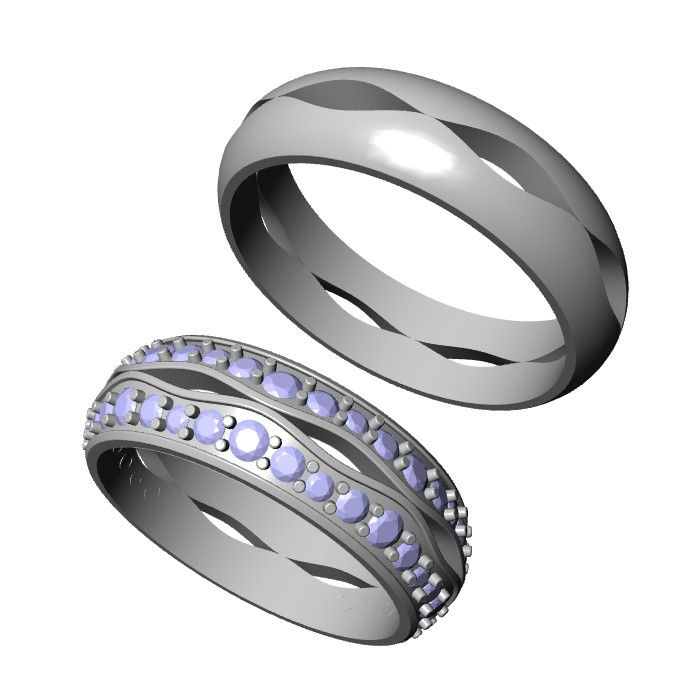 Miniatura: Obrączka ślubna JM 800 890