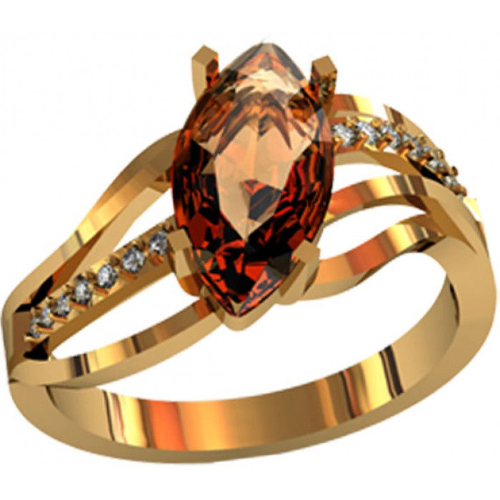 Pierścionek złoty z cyrkoniami JM 111 020