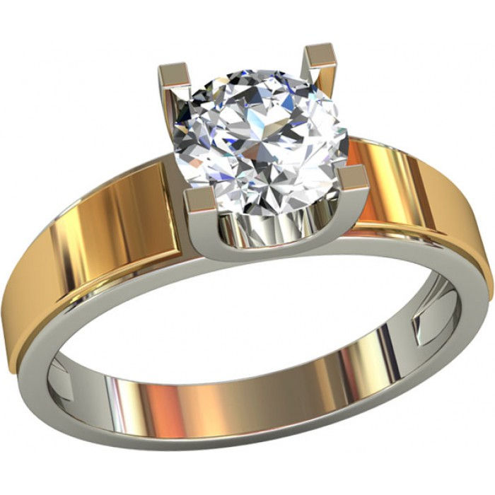 Pierścionek złoty z cyrkoniami JM 110 860