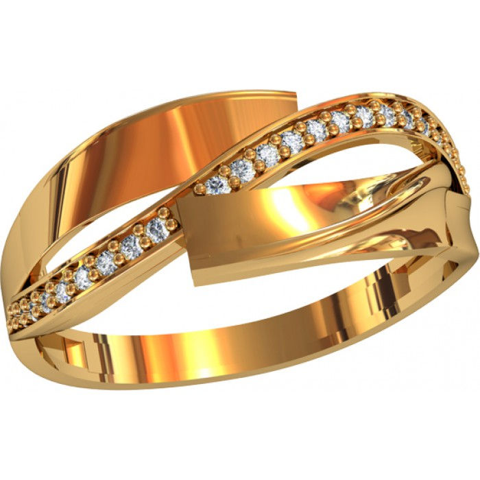 Pierścionek złoty z cyrkoniami JM 112 550