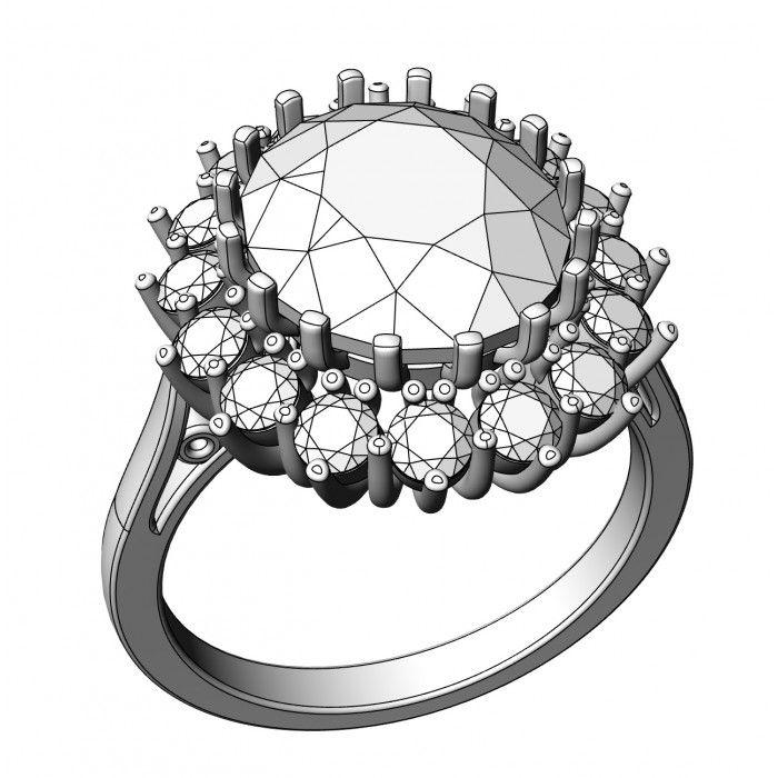 Прев'ю: Золота каблучка з цирконами JM  213 040