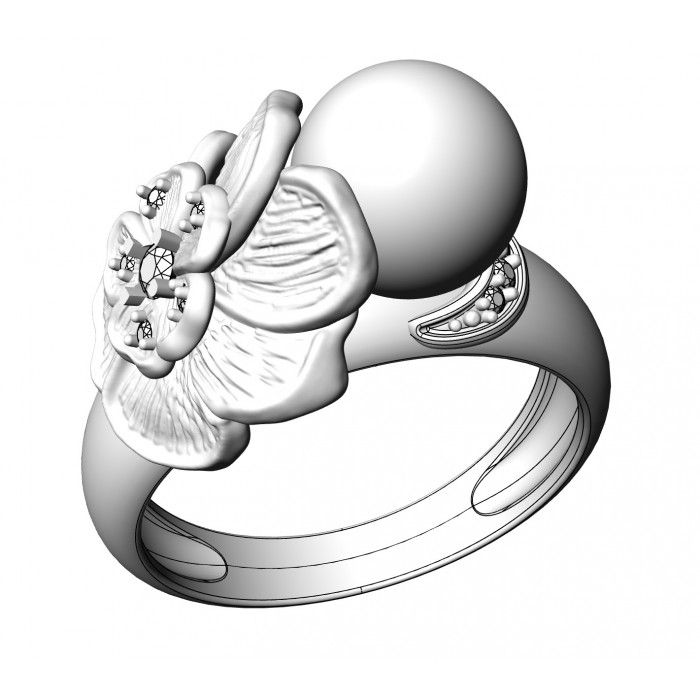 Miniatura: Pierścionek złoty z cyrkoniami JM 110 950