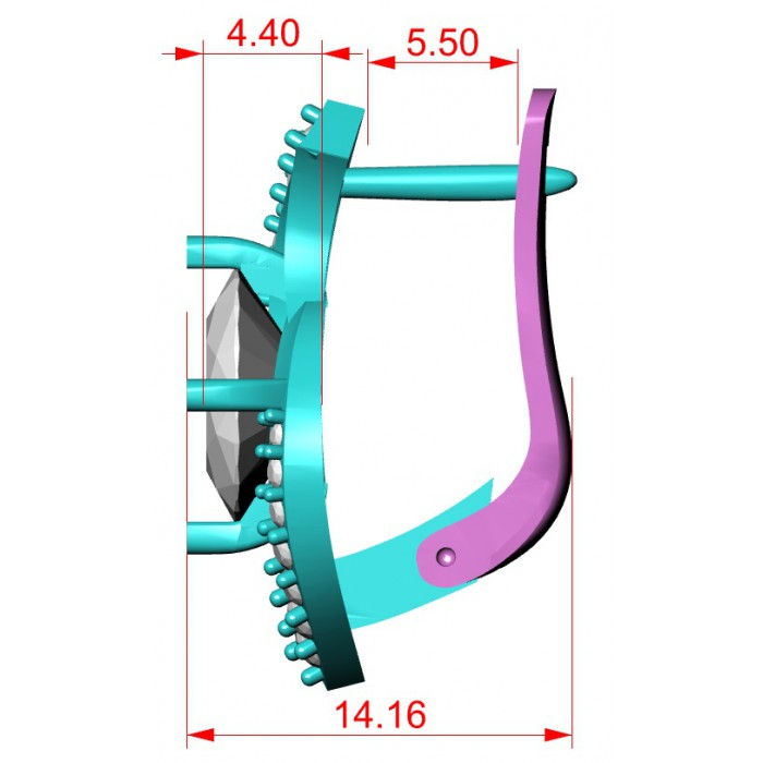 Miniatura: Kolczyki złote JM 004 685